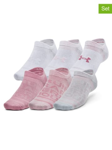 Under Armour 6er-Set: Trainingssocken "Essential No Show"  in Rosa