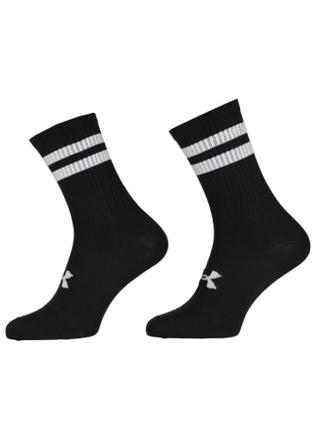 Under Armour 6er-Set: Trainingssocken "Essential Crew" in Schwarz / Grau / Weiß