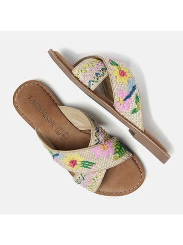Lazamani Pantoletten in Beige