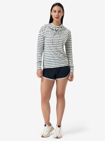 super.natural Longsleeve "Funnel" in Weiß/ Blau/ Dunkelblau