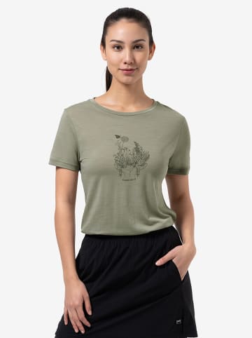 super.natural Shirt "Flowerhands" in Khaki