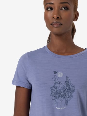 super.natural Shirt "Flowerhands" blauw