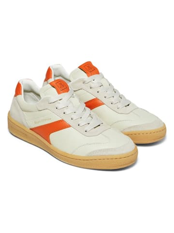 Marc O'Polo Shoes Leder-Sneakers in Creme/ Orange