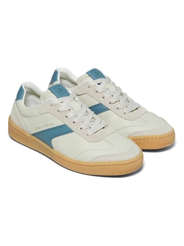 Marc O'Polo Shoes Leren sneakers crème/blauw