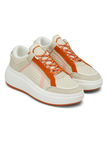 Marc O'Polo Shoes Leren sneakers crème/oranje