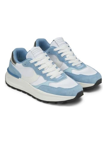 Marc O'Polo Shoes Leren sneakers crème/lichtblauw