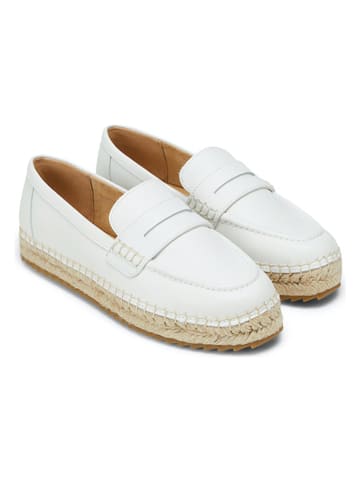 Marc O'Polo Shoes Skórzane espadryle w kolorze białym