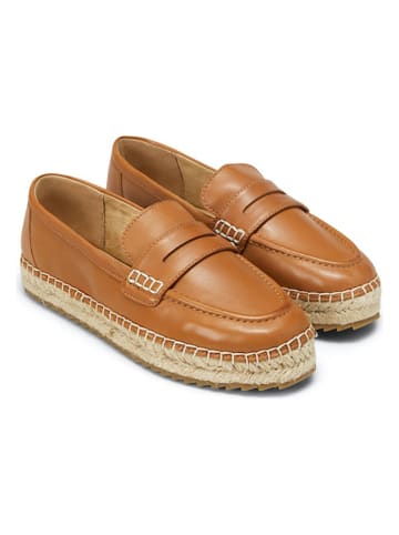 Marc O'Polo Shoes Leder-Espadrilles in Hellbraun