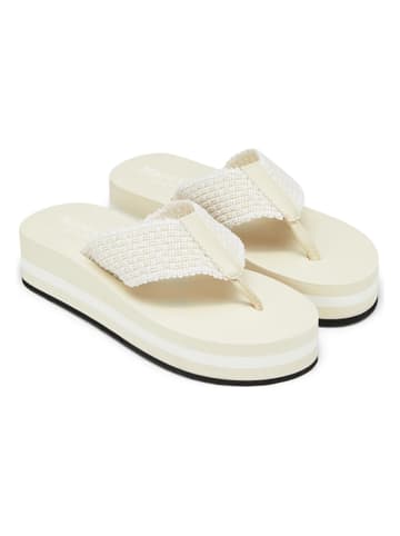 Marc O'Polo Shoes Keilzehentrenner in Creme/ Weiß