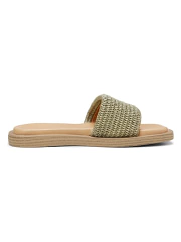 Marc O'Polo Shoes Klapki w kolorze beżowo-oliwkowym