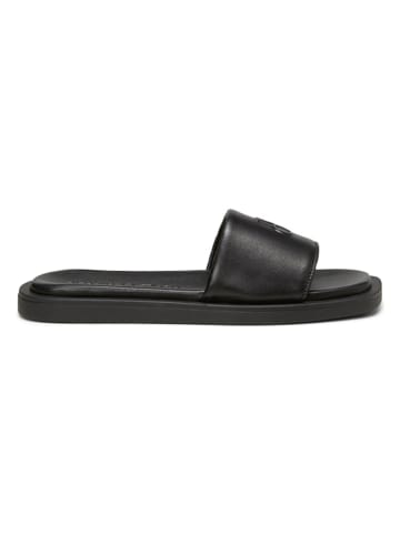 Marc O'Polo Shoes Leder-Pantoletten in Schwarz