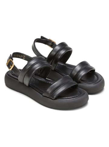 Marc O'Polo Shoes Leder-Sandalen in Schwarz