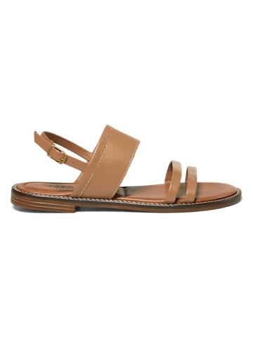 Marc O'Polo Shoes Skórzane sandały w kolorze jasnobrązowym