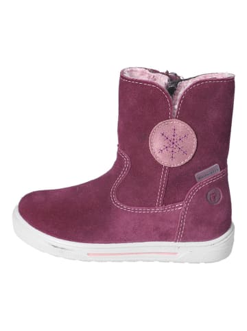 Ricosta Leren winterlaarzen "Candy" pruimkleurig