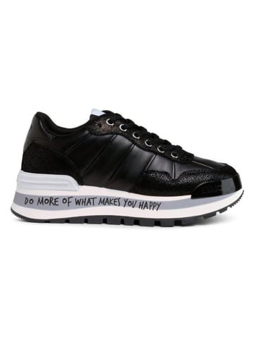Liu Jo Leder-Sneakers in Schwarz
