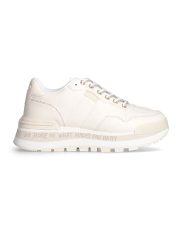 Liu Jo Leder-Sneakers in Creme