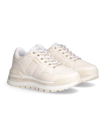 Liu Jo Leder-Sneakers in Creme