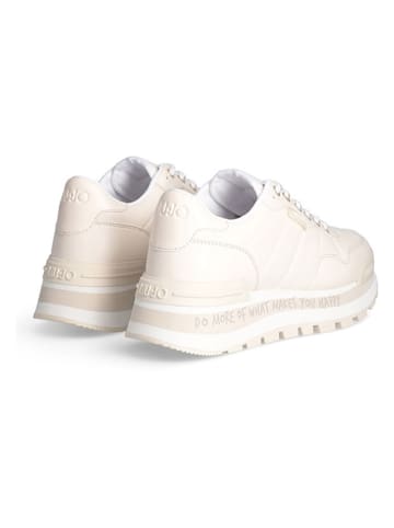 Liu Jo Leder-Sneakers in Creme
