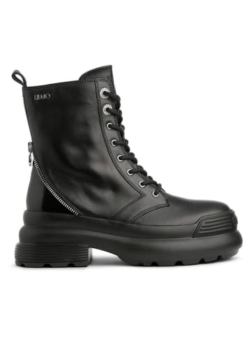 Liu Jo Leder-Boots in Schwarz