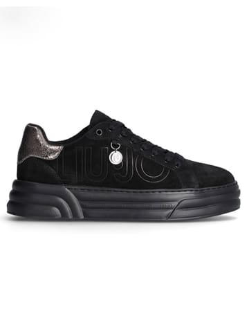 Liu Jo Leder-Sneakers in Schwarz