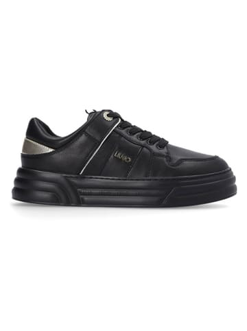 Liu Jo Leder-Sneakers in Schwarz