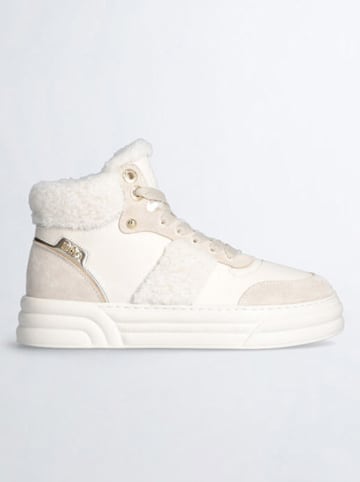 Liu Jo Leder-Sneakers in Creme