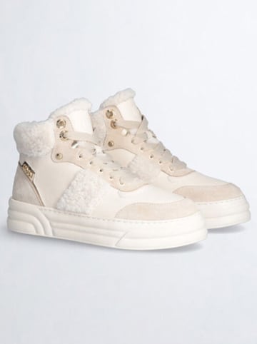 Liu Jo Leder-Sneakers in Creme