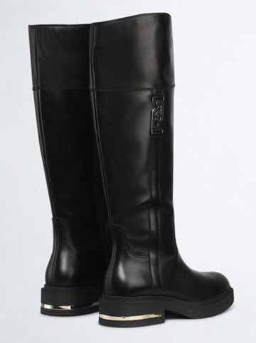 Liu Jo Leder-Stiefel in Schwarz