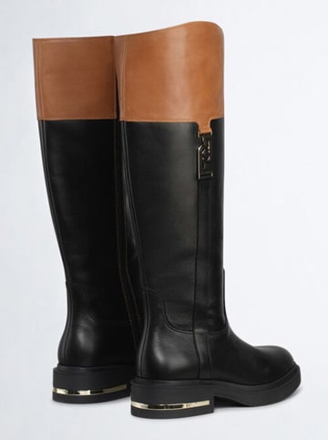 Liu Jo Leder-Stiefel in Schwarz