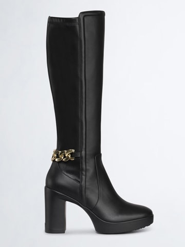 Liu Jo Leder-Stiefel in Schwarz