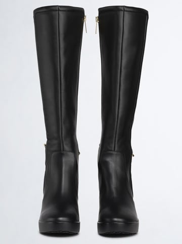 Liu Jo Leder-Stiefel in Schwarz
