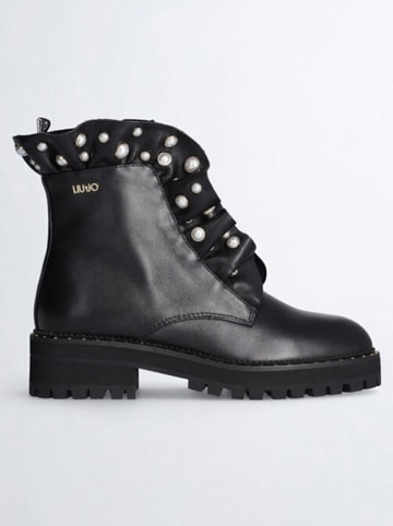 Liu Jo Leder-Boots in Schwarz