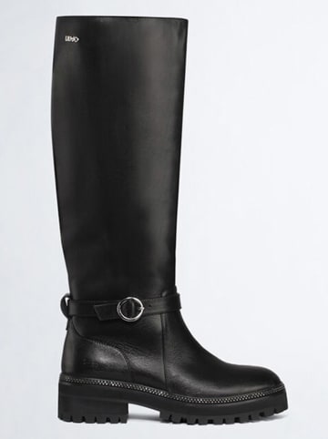 Liu Jo Leder-Stiefel in Schwarz