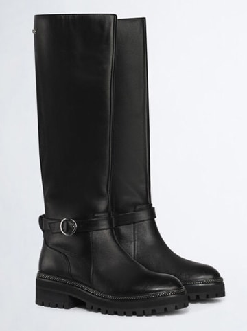 Liu Jo Leder-Stiefel in Schwarz