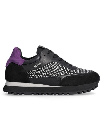 Liu Jo Leder-Sneakers in Schwarz