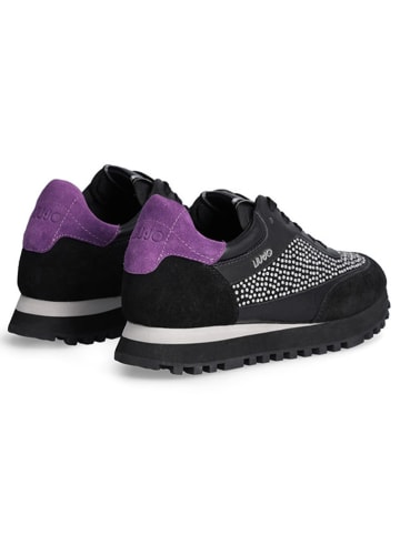 Liu Jo Skórzane sneakersy w kolorze czarnym