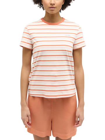 Mustang Shirt in Creme/ Orange/ Rosa