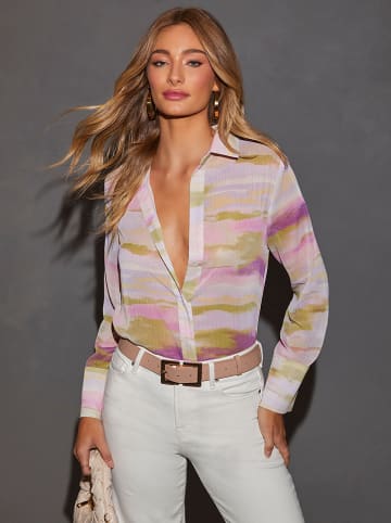 LA Angels Bluse in Lila/ Creme
