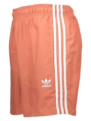 adidas Szorty kąpielowe "3 Stripes" w kolorze pomarańczowym