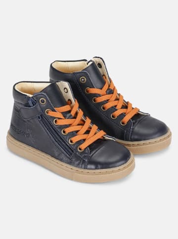 Bundgaard Leder-Sneakers "Rice" in Dunkelblau