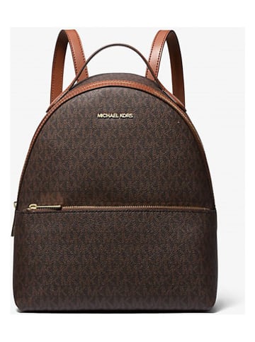Michael Kors Leder-Rucksack in Dunkelbraun - (B)24 x (H)32 x (T)11 cm