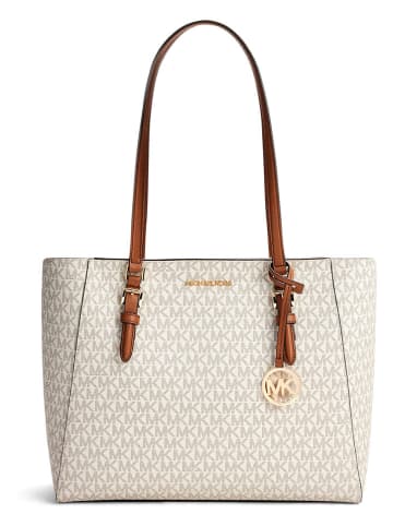 Michael Kors Leder-Shopper in Creme/ Camel - (B)40 x (H)34 x (T)13 cm