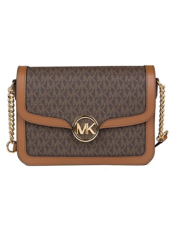 Michael Kors Schoudertas donkerbruin/camel - (B)23 x (H)17 x (D)6 cm