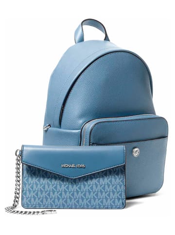Michael Kors Leren rugzak lichtblauw - (B)37 x (H)23 x (D)9 cm