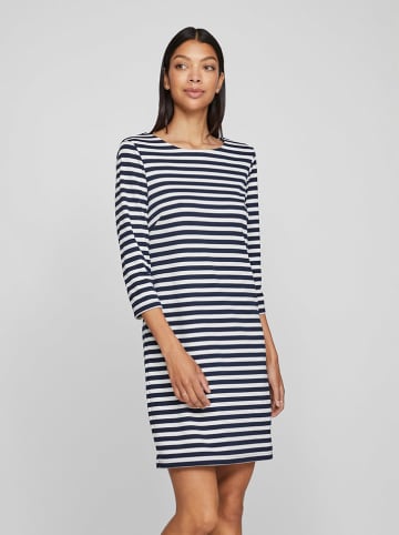 Vila Kleid in Dunkelblau/ Weiß