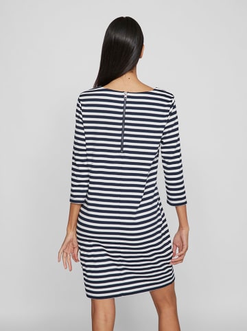 Vila Kleid in Dunkelblau/ Weiß