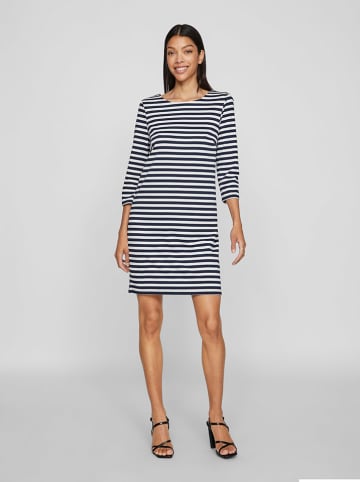 Vila Kleid in Dunkelblau/ Weiß