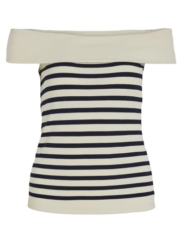 Vila Top in Beige/ Schwarz