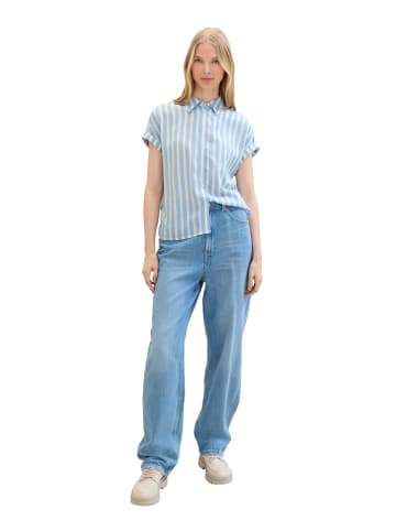 Tom Tailor Blouse lichtblauw/wit