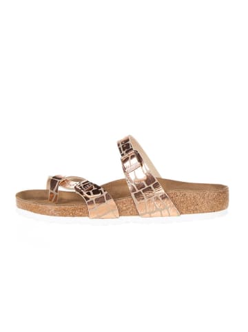 Birkenstock Zehentrenner in Beige/ Gold